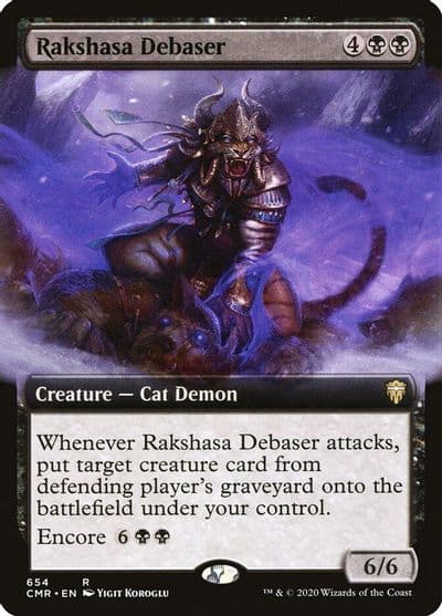 Rakshasa Debaser Extended Art Commander Legends Magic card