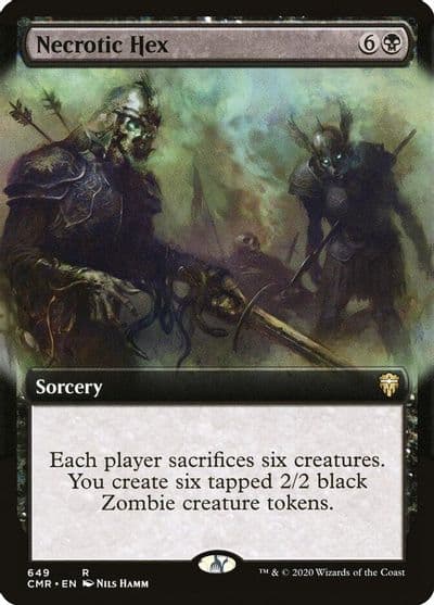 Necrotic Hex Extended Art Commander Legends Magic card