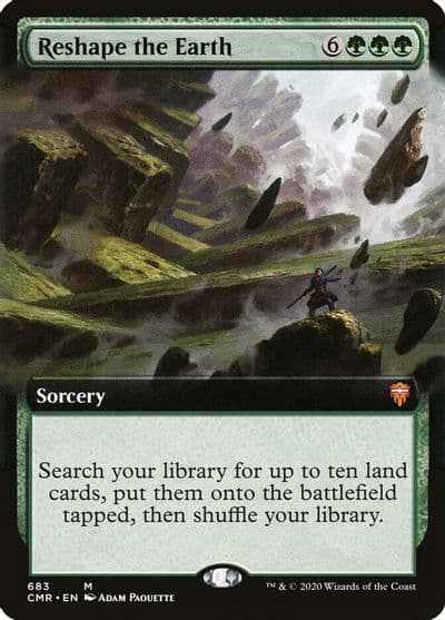 Reshape the Earth Extended Art Commander Legends Magic card