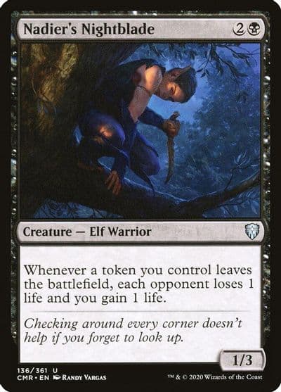 Nadiers Nightblade Commander Legends Magic card