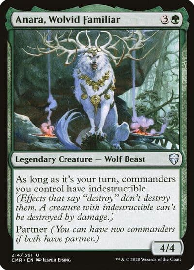 Anara Wolvid Familiar Commander Legends Magic card