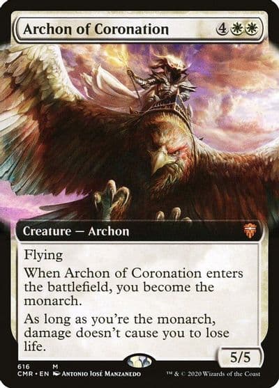 Archon of Coronation Extended Art Commander Legends Magic card