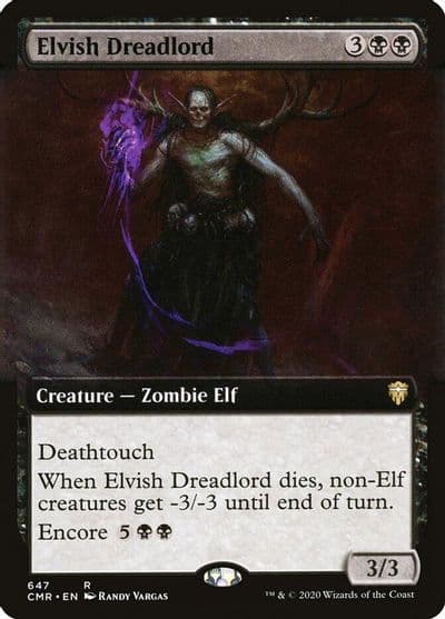 Elvish Dreadlord Extended Art Commander Legends Magic card