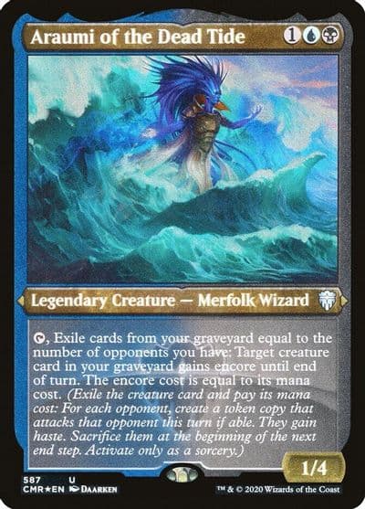 Araumi of the Dead Tide Foil Etched Commander Legends Magic card