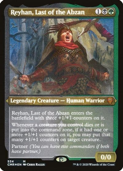 Reyhan Last of the Abzan Foil Etched Commander Legends Magic card