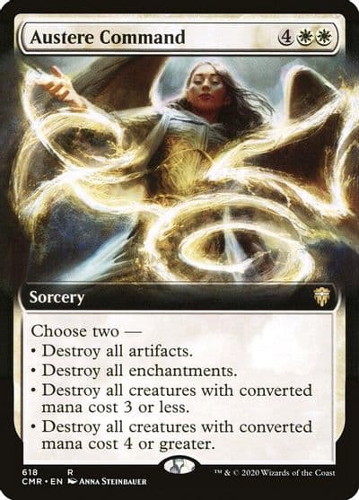 Austere Command Extended Art Commander Legends Magic card