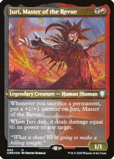 Juri Master of the Revue Foil Etched Commander Legends Magic card