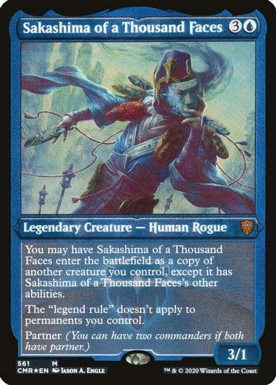 Sakashima of a Thousand Faces Foil Etched Commander Legends Magic card