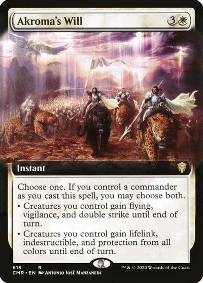 Akromas Will Extended Art Commander Legends Magic card