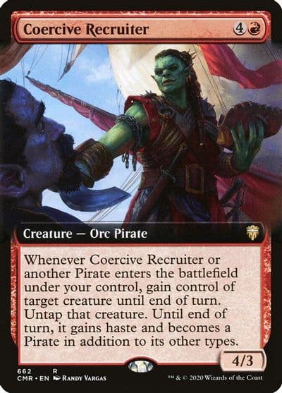 Coercive Recruiter Extended Art Commander Legends Magic card