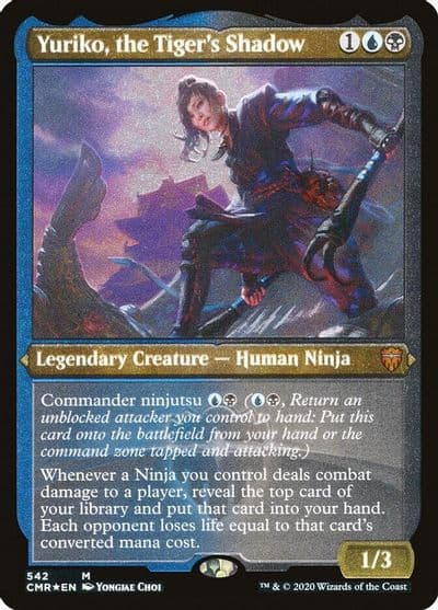 Yuriko the Tigers Shadow Foil Etched Commander Legends Magic card