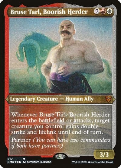 Bruse Tarl Boorish Herder Foil Etched Commander Legends Magic card