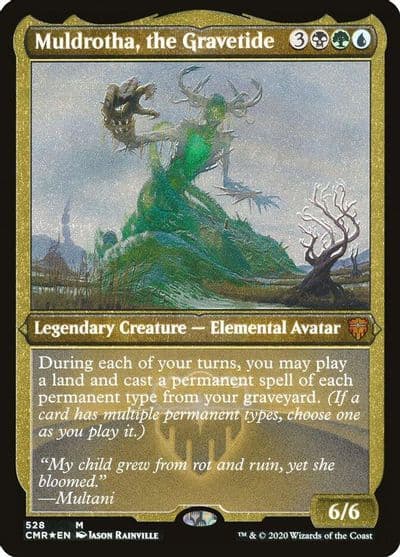 Muldrotha the Gravetide Foil Etched Commander Legends Magic card