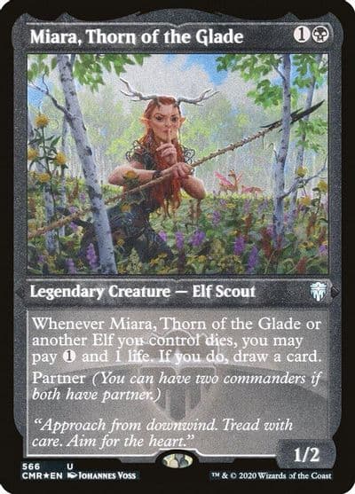 Miara Thorn of the Glade Foil Etched Commander Legends Magic card