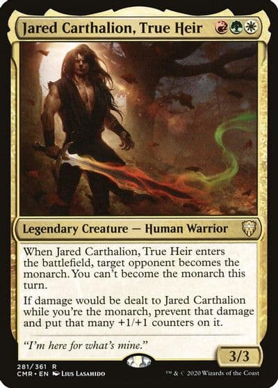 Jared Carthalion True Heir Commander Legends Magic card