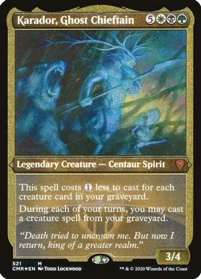 Karador Ghost Chieftain Foil Etched Commander Legends Magic card