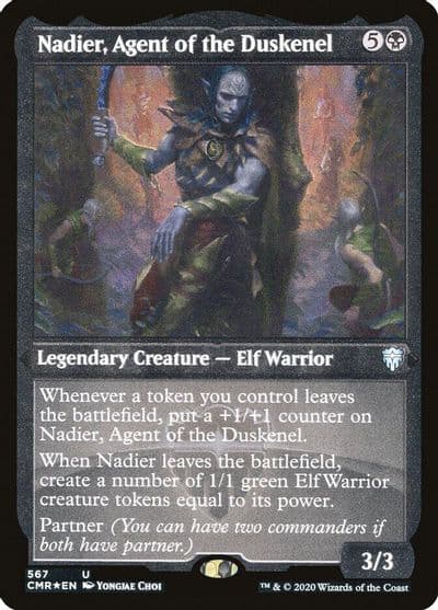 Nadier Agent of the Duskenel Foil Etched Commander Legends Magic card