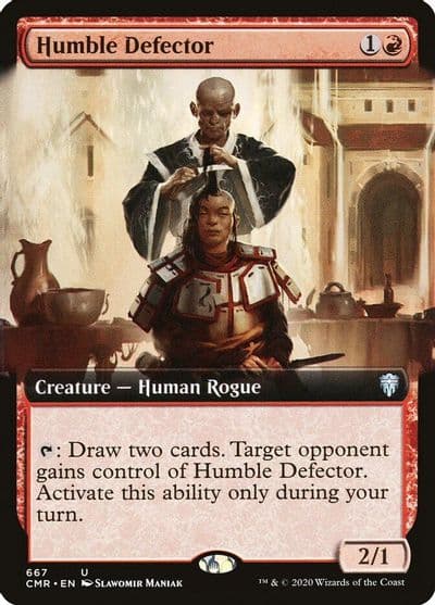 Humble Defector Extended Art Commander Legends Magic card