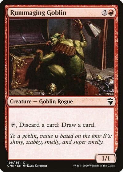 Rummaging Goblin Commander Legends Magic card