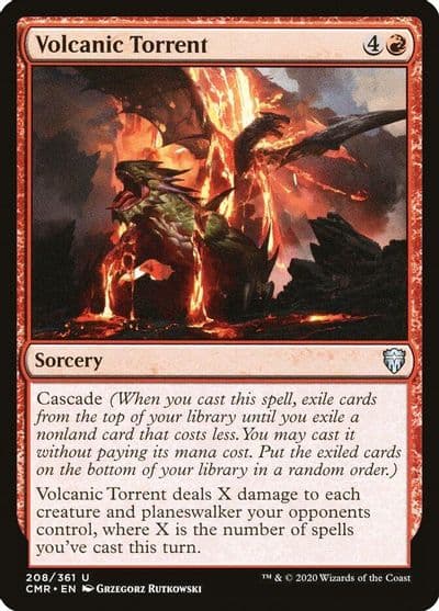 Volcanic Torrent Commander Legends Magic card