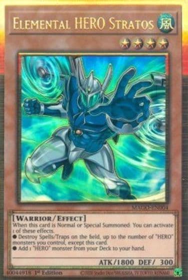 Elemental HERO Stratos Maximum Gold Yu-Gi-Oh! card
