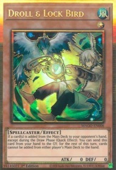 Droll and Lock Bird Maximum Gold Yu-Gi-Oh! card
