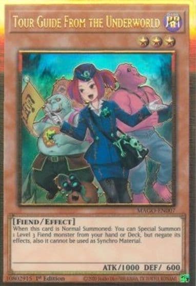 Tour Guide From the Underworld Alternate Art Maximum Gold Yu-Gi-Oh! card