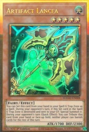 Artifact Lancea Maximum Gold Yu-Gi-Oh! card