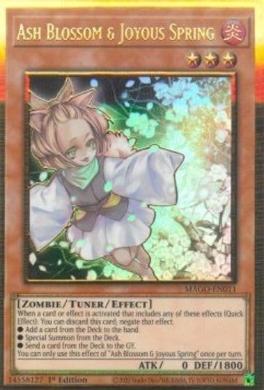 Ash Blossom and Joyous Spring Maximum Gold Yu-Gi-Oh! card