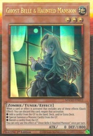 Ghost Belle and Haunted Mansion Alternate Art Maximum Gold Yu-Gi-Oh! card