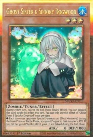 Ghost Sister and Spooky Dogwood Maximum Gold Yu-Gi-Oh! card