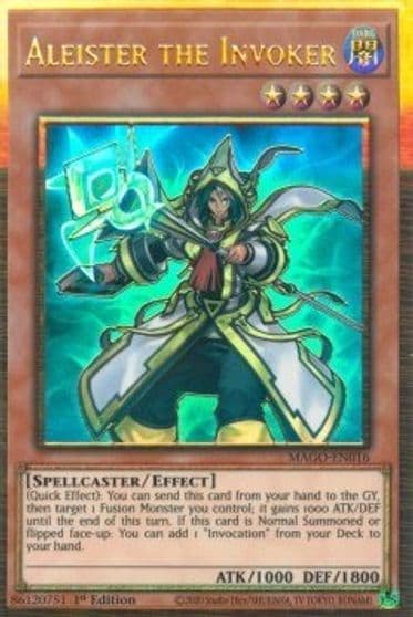 Aleister the Invoker Alternate Art Maximum Gold Yu-Gi-Oh! card