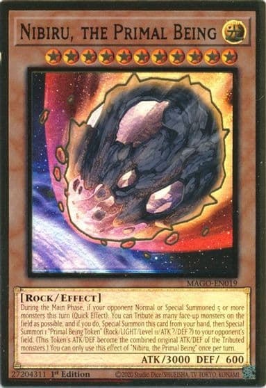 Nibiru the Primal Being Maximum Gold Yu-Gi-Oh! card