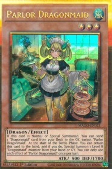 Parlor Dragonmaid Maximum Gold Yu-Gi-Oh! card
