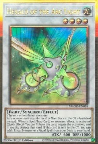 Herald of the Arc Light Maximum Gold Yu-Gi-Oh! card