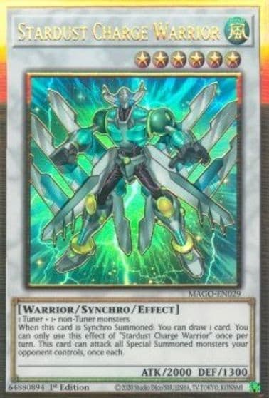 Stardust Charge Warrior Maximum Gold Yu-Gi-Oh! card