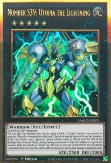 Number S39 Utopia the Lightning Maximum Gold Yu-Gi-Oh! card