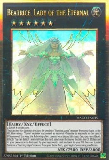 Beatrice Lady of the Eternal Maximum Gold Yu-Gi-Oh! card