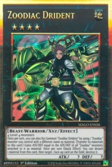 Zoodiac Drident Maximum Gold Yu-Gi-Oh! card