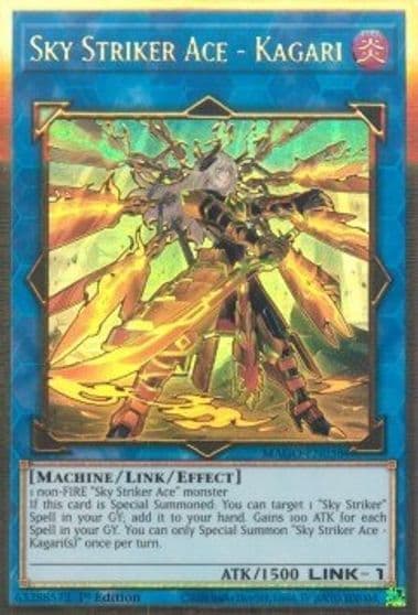 Sky Striker Ace Kagari Alternate Art Maximum Gold Yu-Gi-Oh! card