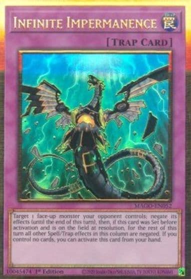 Infinite Impermanence Maximum Gold Yu-Gi-Oh! card
