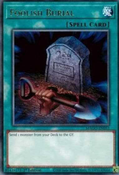 Foolish Burial Maximum Gold Yu-Gi-Oh! card