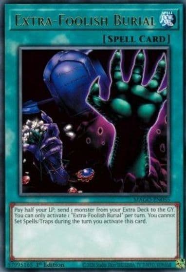 Extra Foolish Burial Maximum Gold Yu-Gi-Oh! card