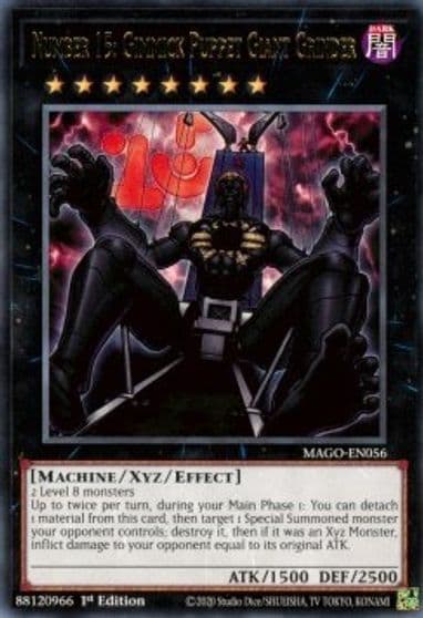 Number 15 Gimmick Puppet Giant Grinder Maximum Gold Yu-Gi-Oh! card