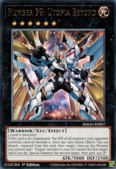 Number 39 Utopia Beyond Maximum Gold Yu-Gi-Oh! card