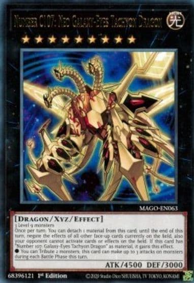 Number C107 Neo Galaxy Eyes Tachyon Dragon Maximum Gold Yu-Gi-Oh! card