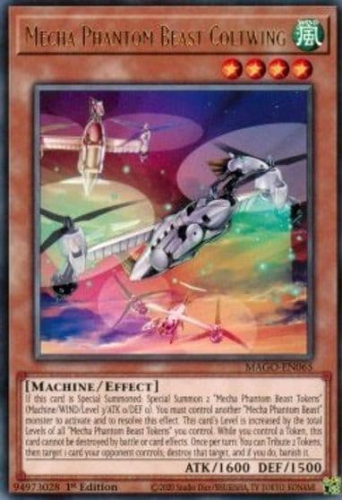 Mecha Phantom Beast Coltwing Maximum Gold Yu-Gi-Oh! card