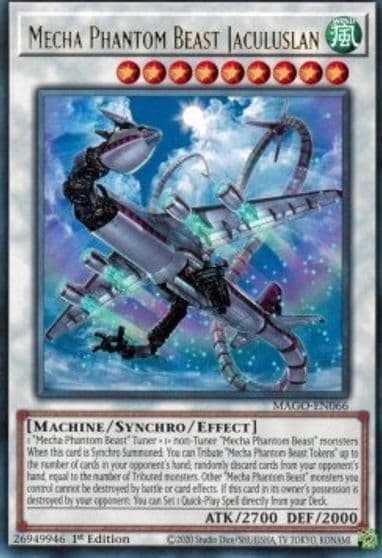 Mecha Phantom Beast Jaculuslan Maximum Gold Yu-Gi-Oh! card