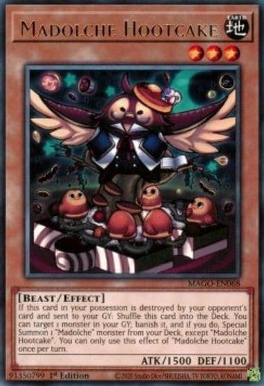 Madolche Hootcake Maximum Gold Yu-Gi-Oh! card