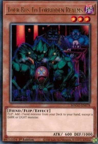 Tour Bus To Forbidden Realms Maximum Gold Yu-Gi-Oh! card